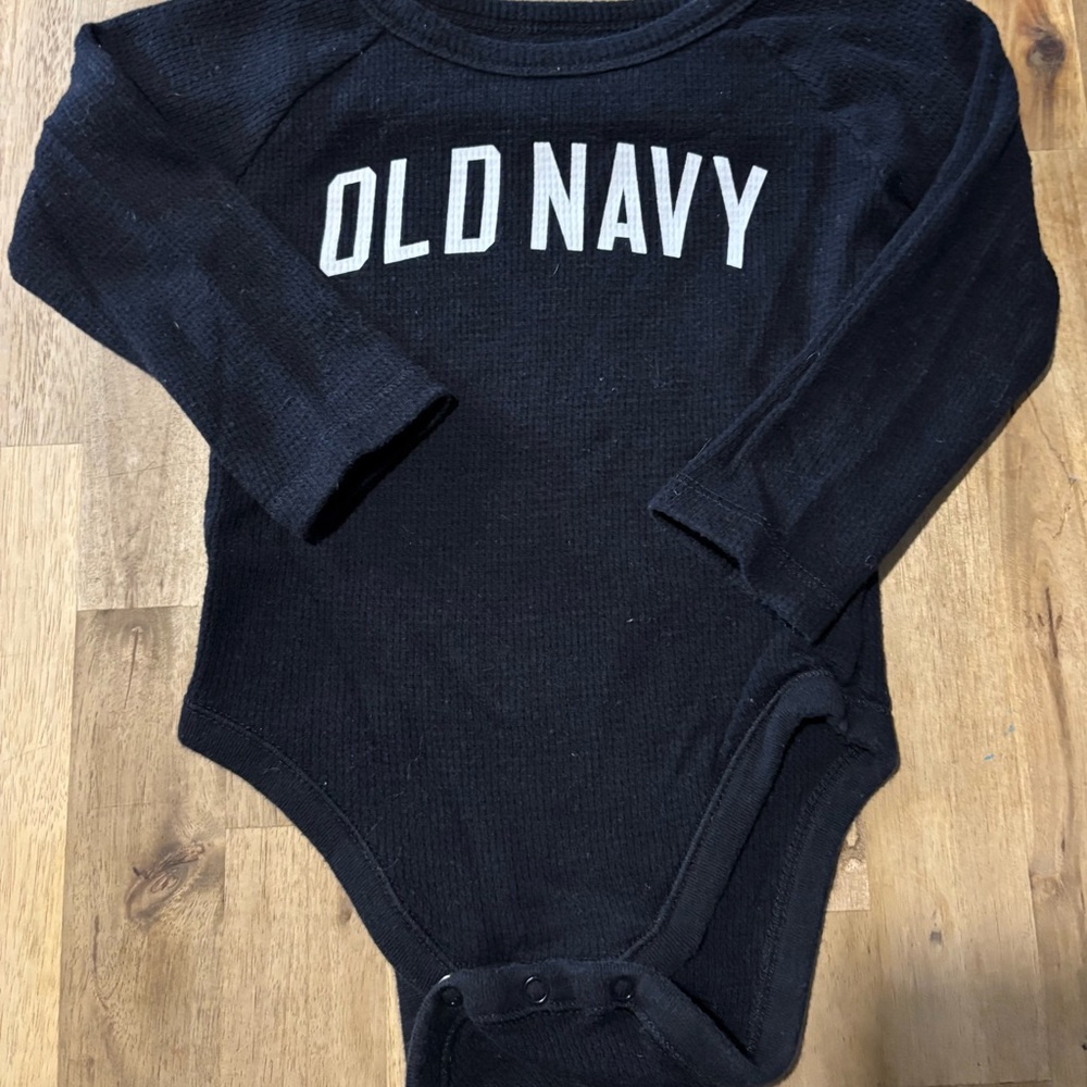 Old Navy Black Long Sleeve Bodysuit
